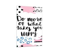 Impression sur Verre 70x100cm Tableaux Image Mots Motivation Heureux message