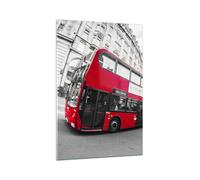 Impression sur Verre 70x100cm Tableaux Image Photo Bus Londres voyage tourisme