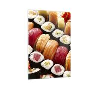 Impression sur Verre 70x100cm Tableaux Image Photo Japon asie sushi poisson