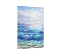 Impression sur Verre 70x100cm Tableaux Image Photo mer vague mouette Decoration