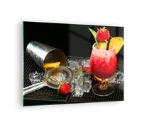 Impression sur Verre 70x50cm Tableaux Image Alcool apéritif cocktail boisson