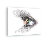 Impression sur Verre 70x50cm Tableaux Image Oeil Humain Illustration adulte