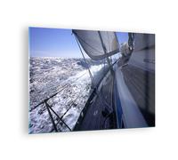 Impression sur Verre 70x50cm Tableaux Image Photo Bateau Océan Voyages Yacht