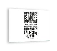 Impression sur Verre 70x50cm Tableaux Image Photo Einstein Maxime Imaginaire