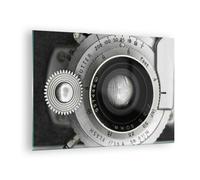 Impression sur Verre 70x50cm Tableaux Image Photo Lentille Noir Et Blanc Vintage