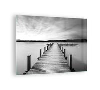Impression sur Verre 70x50cm Tableaux Image Photo Pont Paix Eau Art Decoration