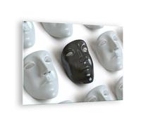 Impression sur Verre 70x50cm Tableaux Image Photo Venise masque acteur théâtre