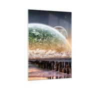 Impression sur Verre 80x120cm Tableaux Image Abstraction planète terre globe