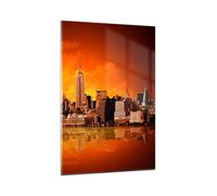 Impression sur Verre 80x120cm Tableaux Image Amérique architecture rue tourisme