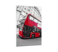 Impression sur Verre 80x120cm Tableaux Image Photo Bus Londres voyage tourisme