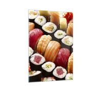 Impression sur Verre 80x120cm Tableaux Image Photo Japon asie sushi poisson