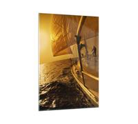 Impression sur Verre 80x120cm Tableaux Image Photo Océan voilier yacht