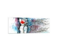 Impression sur Verre 90x30cm Tableaux Astronaute Univers astronomie explorateur