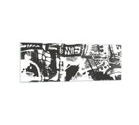 Impression sur Verre 90x30cm Tableaux Image Noir Et Blanc Chiffres L'Abstraction