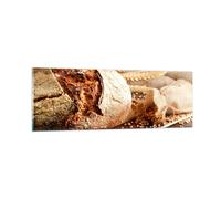 Impression sur Verre 90x30cm Tableaux Image Pain boulangerie nourriture seigle