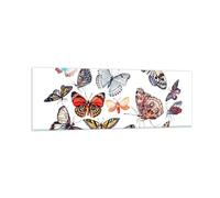 Impression sur Verre 90x30cm Tableaux Image Papillons illustration colorés ailes