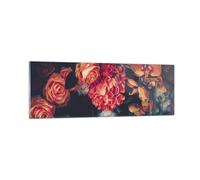Impression sur Verre 90x30cm Tableaux Image Photo Bouquet Fleurs Roses