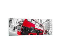 Impression sur Verre 90x30cm Tableaux Image Photo Bus Londres voyage tourisme