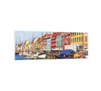 Impression sur Verre 90x30cm Tableaux Image Photo Copenhague Nahavn Navires