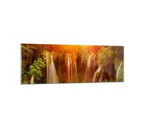 Impression sur Verre 90x30cm Tableaux Image Photo Croatie parc national cascade