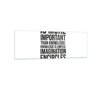 Impression sur Verre 90x30cm Tableaux Image Photo Einstein Maxime Imaginaire