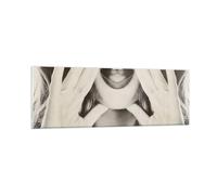 Impression sur Verre 90x30cm Tableaux Image Photo Femme Bouche Mystère