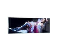 Impression sur Verre 90x30cm Tableaux Image Photo Femme mystère robe élégant