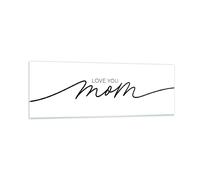 Impression sur Verre 90x30cm Tableaux Image Photo Je t'aime maman Art Decoration