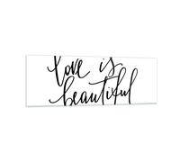 Impression sur Verre 90x30cm Tableaux Image Photo La vie est belle Decoration