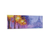 Impression sur Verre 90x30cm Tableaux Image Photo Paris Lanternes Eiffel