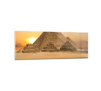 Impression sur Verre 90x30cm Tableaux Image Photo Pyramide egypte désert