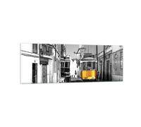 Impression sur Verre 90x30cm Tableaux Image Photo Tram Portugal Lisbonne