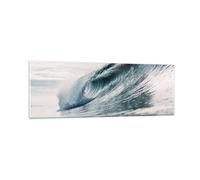 Impression sur Verre 90x30cm Tableaux Image Photo Vague Mer Océan Art Decoration