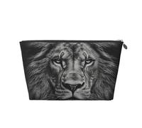 Impression tête de Lion Noir et Blanc, Trousse de Toilette Trousse de Maquillage Sac à cosmétiques Trousse de Toilette de Voyage Portable
