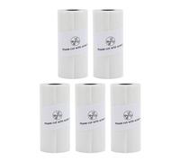 Impression thermique Papier Transparent Adhésif Abrasion Rouleaux de Papier Thermique pour Photos Notes Mémoires Étiquettes Organition PVC Autocollant 57x25mm 5 Rouleaux