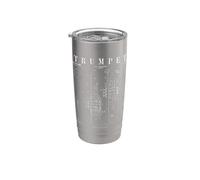 Impression trompette vintage vernie trompettiste Gobelet isotherme en acier inoxydable double paroi