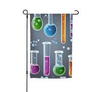 Impression tube à essai chimie 30,5 x 45,7 cm porche toutes saisons drapeaux d'extérieur décoration de cour patio drapeau décoration cour