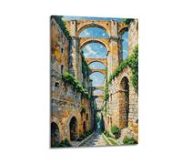 Impression unique sur toile de ruines d'arche ancienne - Décoration unique pour salon - Impression sur toile moderne - Motif famille