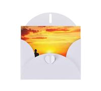 Impression yoga méditation vacances amour boucle papier nacré en vrac avec enveloppes cartes de vœux, 10,2 x 15,2 cm