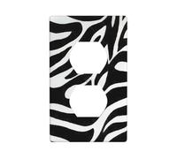 Impression zèbre Duplex Appareil Receptacle Plaque murale Plaque d'interrupteur électrique Couvercle de sortie.