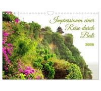 Impressionen einer Reise durch Bali (Wandkalender 2026 DIN A4 quer), CALVENDO Monatskalender: Bali, die westlichste der kleinen Sundainseln, lockt mit ihrer Schönheit Touristen aus aller Welt an.
