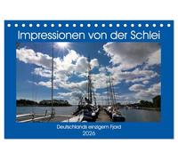 Impressionen von der Schlei - Deutschlands einzigem Fjord (Tischkalender 2026 DIN A5 quer), CALVENDO Monatskalender: Reetdachhäuser, romantische ... und Fischerromantik in gemütlichen Städtchen