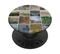 Impressionist Art Collage Pattern for Museum and Art Lovers PopSockets PopGrip Adhésif