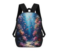 Impressionist Inspired Underwater Paradise Sacs À Dos Pour Enfants, Sac À Dos Scolaire, Sac À Dos Imprimé En 3D Pour Enfants, Sac À Dos De Voyage, Sac À Livres, Sac D'école Pour Enfants 17inch