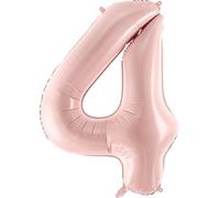 Impressionnante feuille d'aluminium en forme de chiffre ''4'' - 72 cm rose vif La décoration parfaite pour les anniversaires et les événements spéciaux. Créez des moments inoubliables