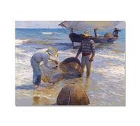 Impressionnisme Tableau, (Los Pescadores Valencianos) de Joaquín Sorolla, Reproductions de Tableaux Célèbres Avec, Tableau Sur Toile Paysage, Decoration Moderne Maison 60x80cm Uniquement Toile