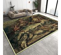 Impressionnisme Tapis 100 x 200 cm Art Moderne Lavable Poil Court Tapis Couloir Long étroit Facile d’Entretien Rug pour Couloir Q-487