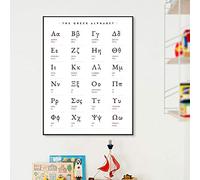 Impressions Alphabet Grec Imprime Lettres Grecques Mathématiques Art Toile Peinture Mur Photo Mathématiques Affiche Éducative Mathématiques Salle De Classe Décor Affiches Et Impressions - 50X70Cm