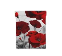 Impressions de Fleurs de Pavot Rouge, Sac de Rangement pour Femmes, Portefeuille supérieur à Presser, Petit Porte-Monnaie, Pochette de Changement