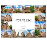 Impressions de Nuremberg, Version française (Calendrier mural 2026 DIN A3 portrait), Calendrier CALVENDO mensuel